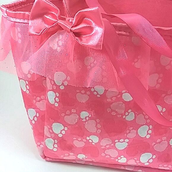 Build A Bear Bag Tote Purse Pet Carrier Promise Pets Pink Paws Velour Sa… - Picture 6 of 15